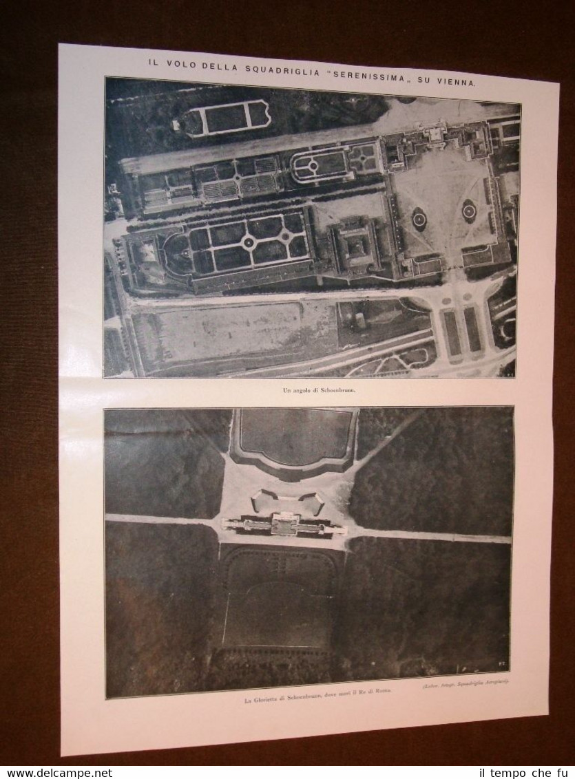 WW1 Gabriele D'Annunzio Volo su Vienna nel 1918 Schoenbrunn + …