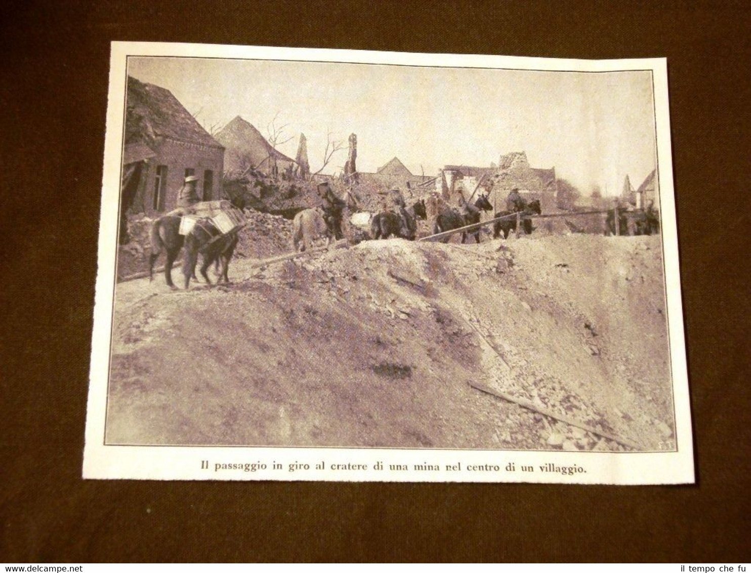 WW1 Grande guerra 1914-1918 Francia nel 1917 Passaggio giro cratere …