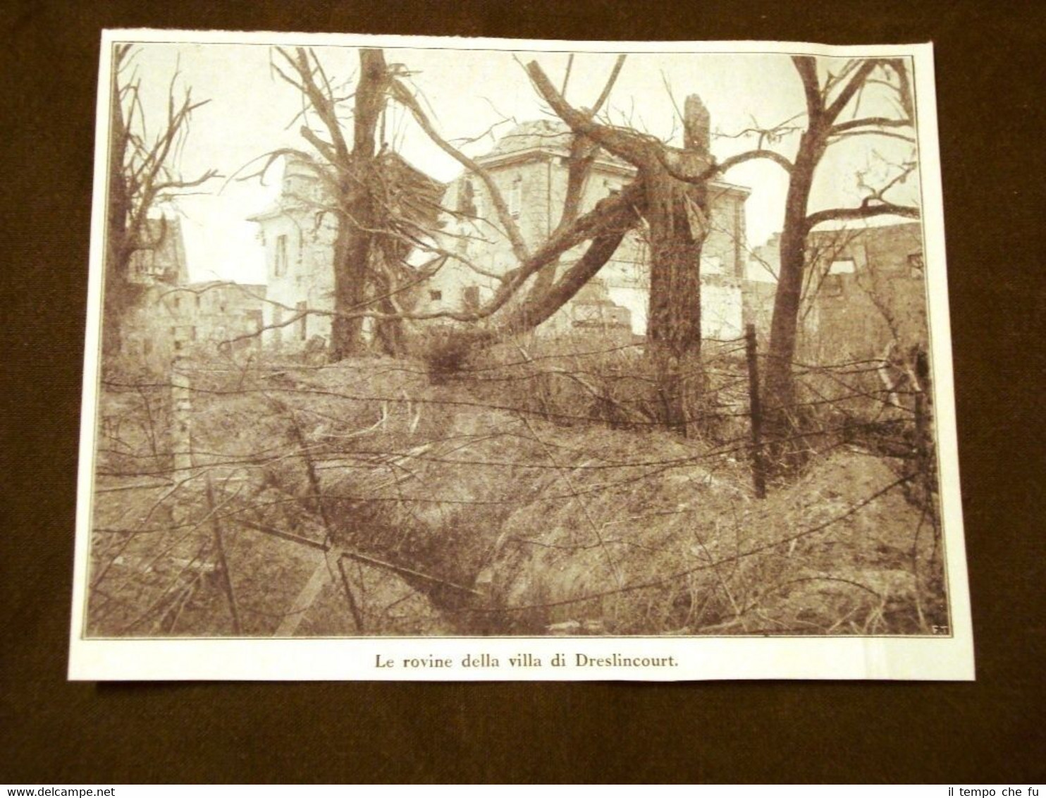 WW1 Grande guerra 1914-1918 Rovine della villa di Dreslincourt nel …