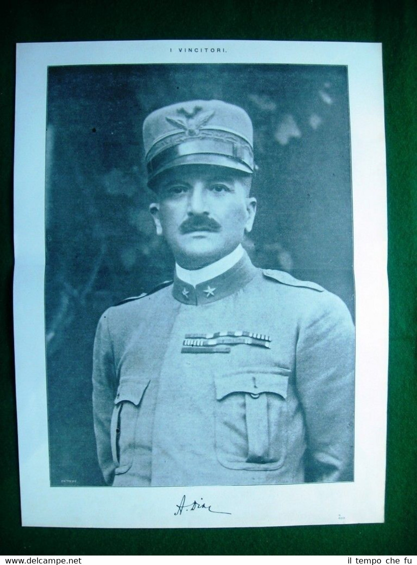 WW1 Guerra Mondiale 1918 Armando Diaz + il generale Pietro …