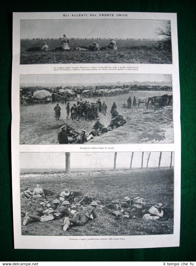 WW1 Guerra Mondiale 1918 artiglieria e truppe inglesi + medaglia …