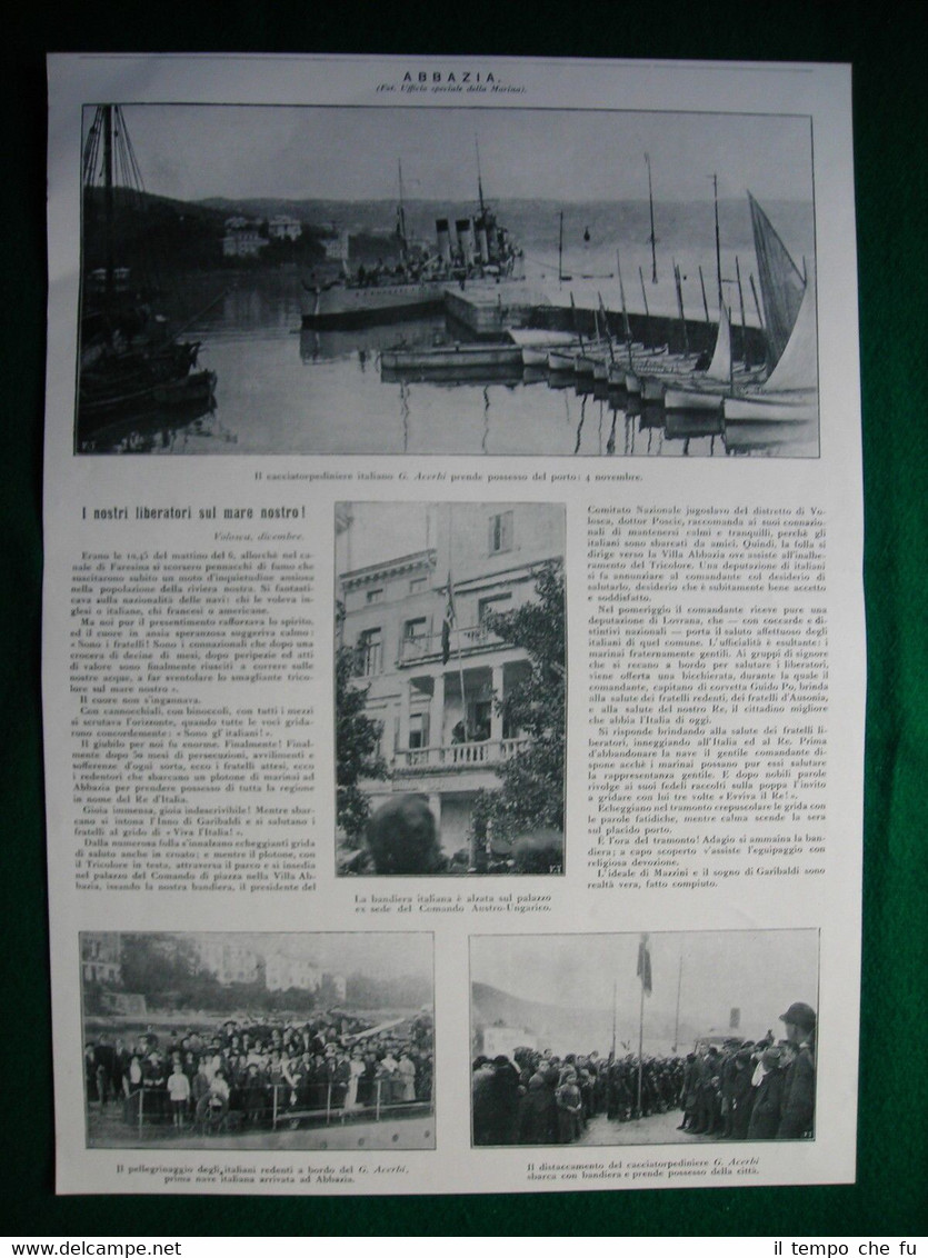 WW1 Guerra Mondiale 1918 cacciatorpediniere G. Acerbi Cattaro esploratore Quarto