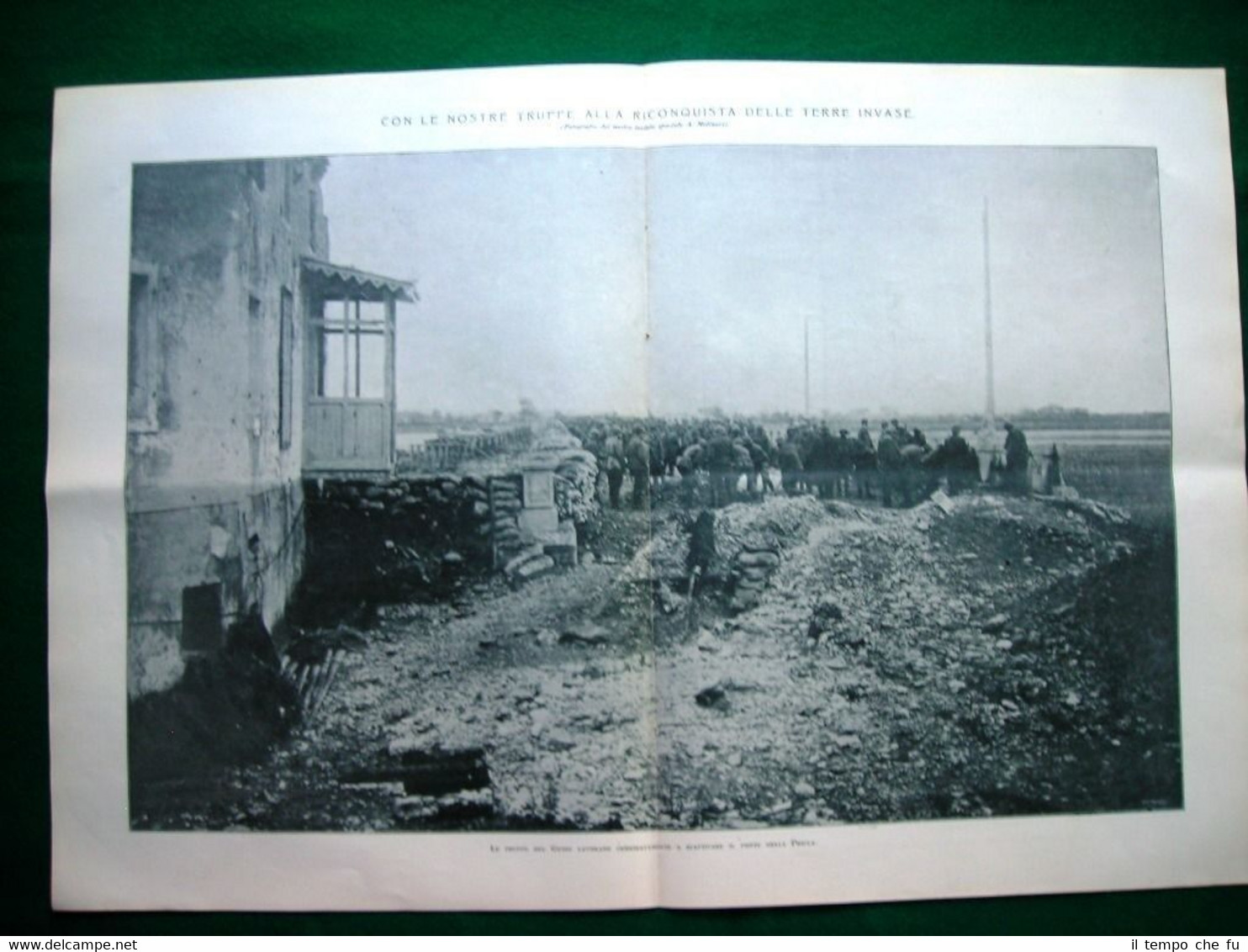 WW1 Guerra Mondiale 1918 Stampa enorme Ponte Priula Susegana Bosnia …
