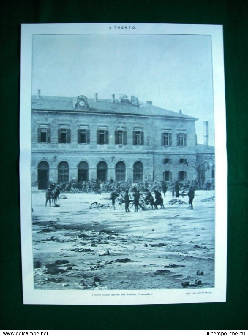 WW1 Guerra Mondiale 1918 Trento, piazza Duomo, Palazzo Pretorio, Piazza …