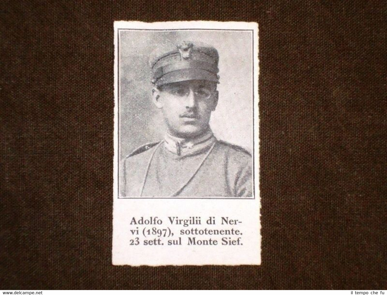 WW1 Prima Guerra Mondiale 1914 - 1918 Caduto Adolfo Virgilii …