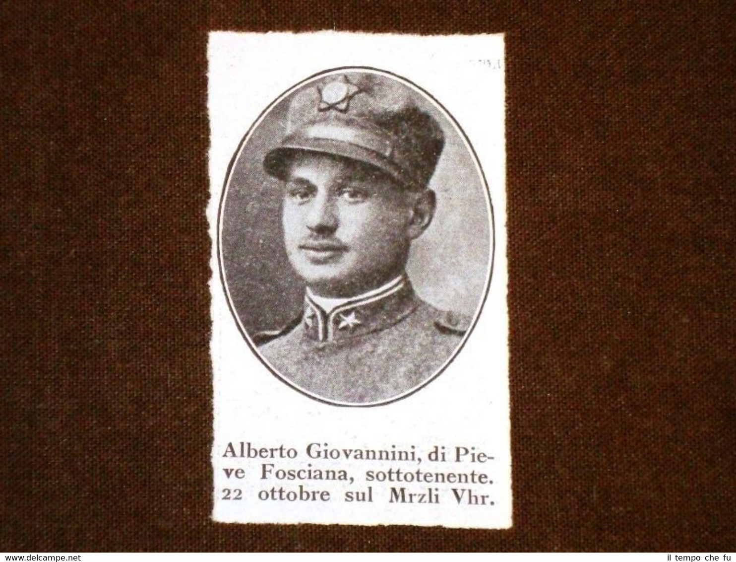 WW1 Prima Guerra Mondiale 1914 - 1918 Caduto Alberto Giovannini …