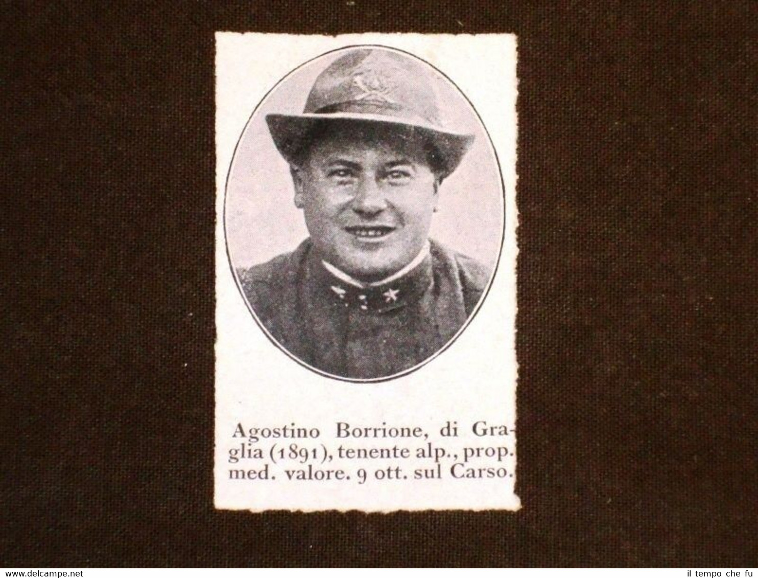 WW1 Prima Guerra Mondiale 1914 - 1918 Caduto Alpino Agostino …