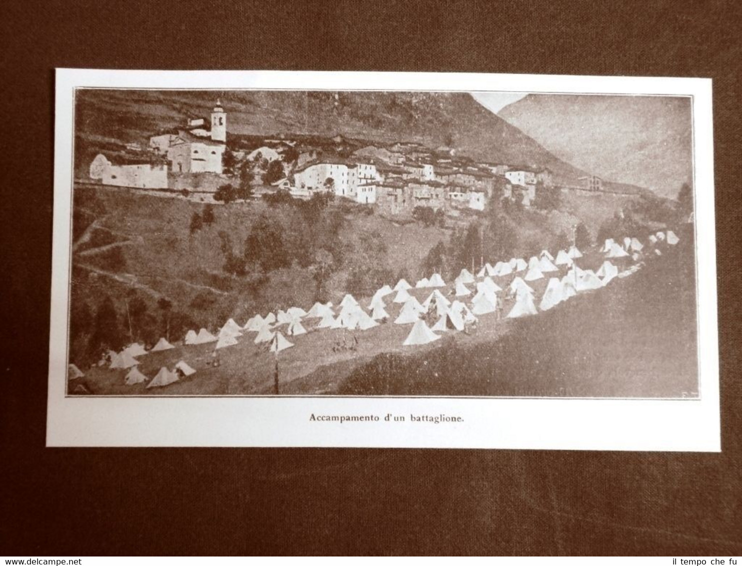 WW1 Prima guerra mondiale 1914-1918 Accampamento di un battaglione