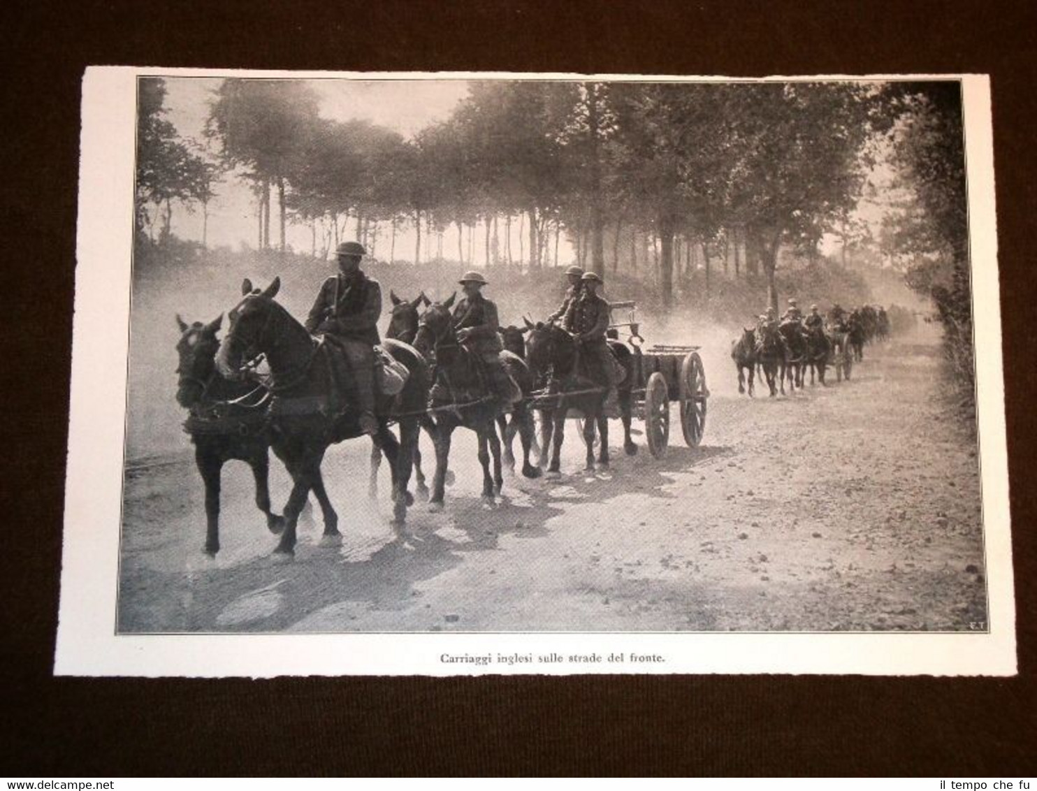 WW1 Prima Guerra Mondiale 1914-1918 Avanzata in Francia Carriaggi inglesi …