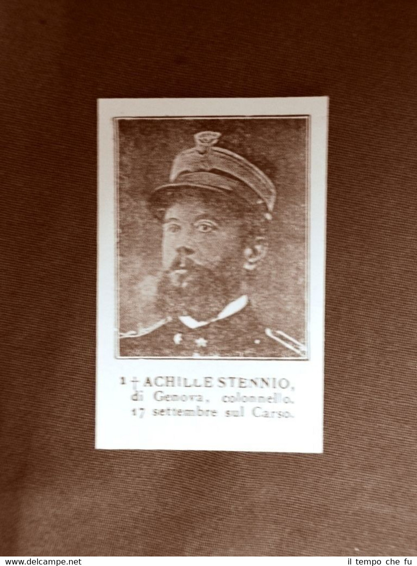 WW1 Prima guerra mondiale 1914-1918 Caduto Achille Stennio di Genova