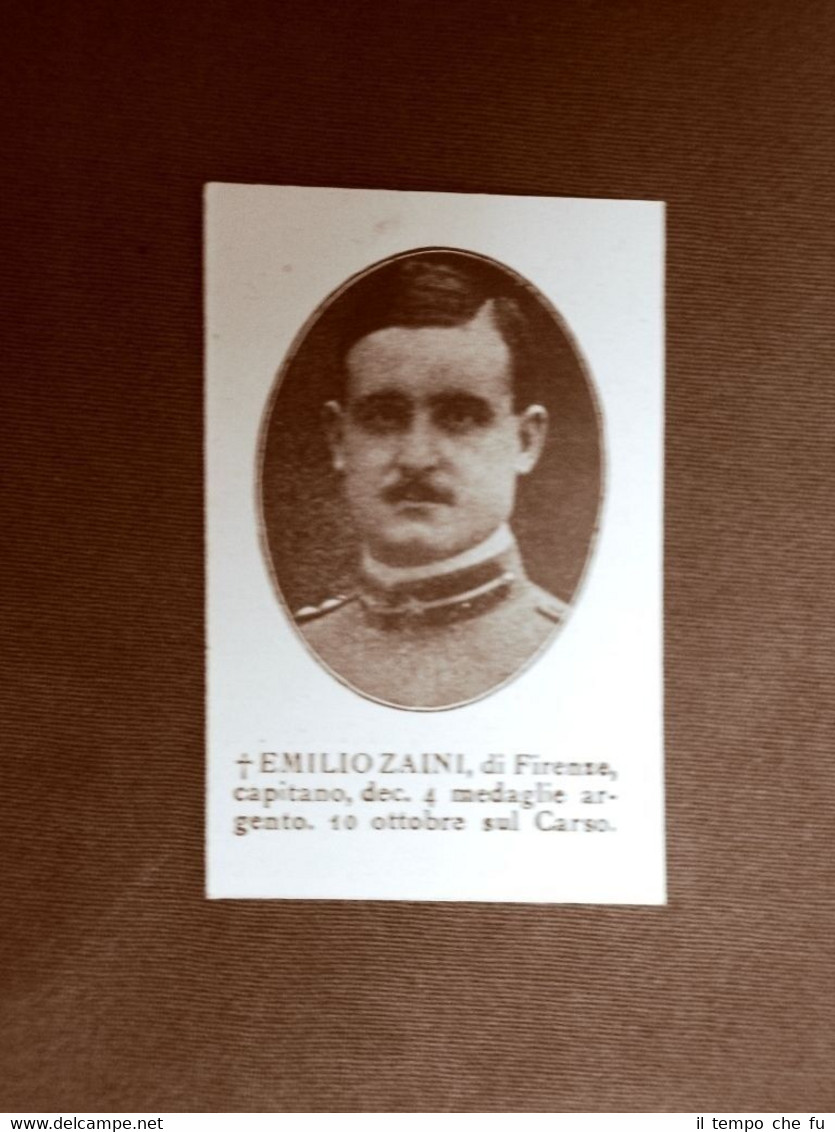 WW1 Prima guerra mondiale 1914-1918 Caduto Emilio Zaini di Firenze