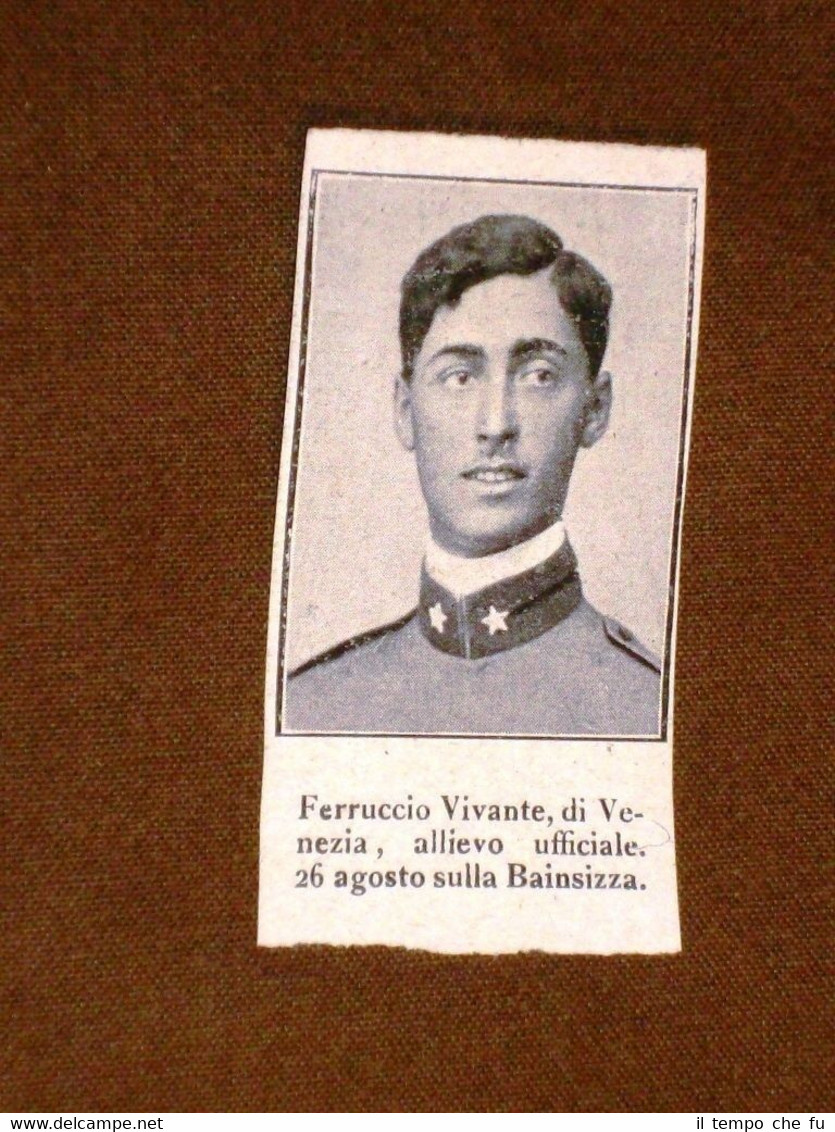 WW1 Prima guerra mondiale 1914-1918 Caduto Ferruccio Vivante di Venezia