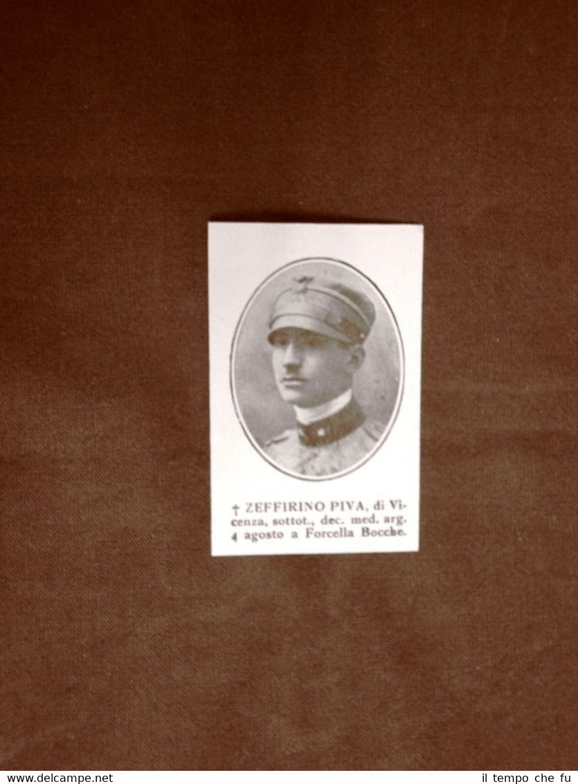 WW1 Prima guerra mondiale 1914-1918 Caduto Zeffirino Piva di Vicenza
