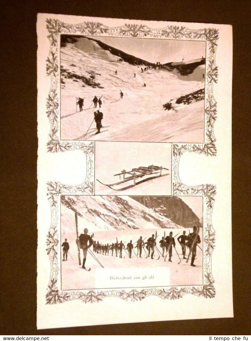 WW1 Prima guerra mondiale 1914-1918 Dietro front con gli sci …