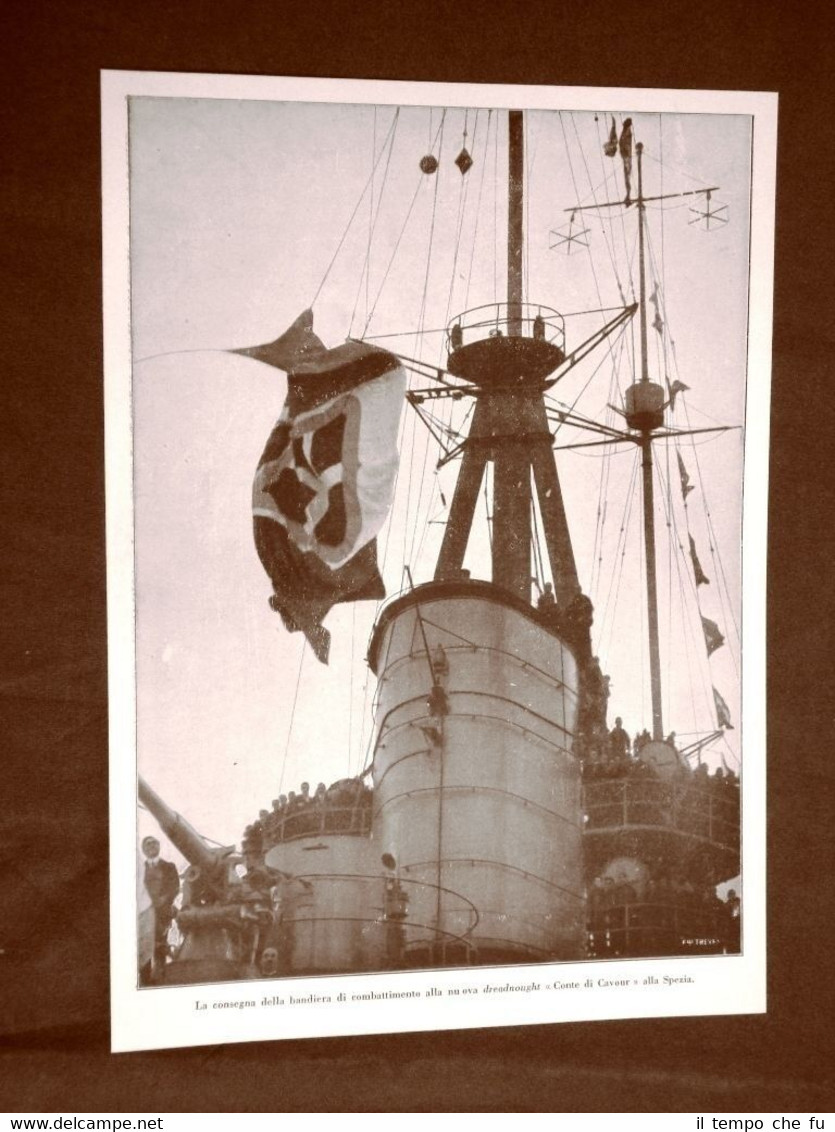 WW1 Prima guerra mondiale 1914-1918 Spezia bandiera Cavour Giovani esploratori
