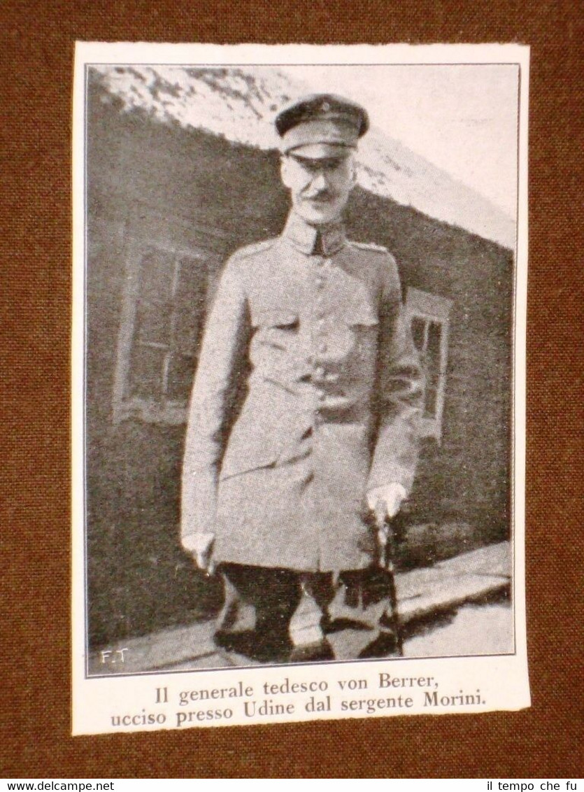 WW1 Prima guerra mondiale Generale di Germania Von Berrer ucciso …