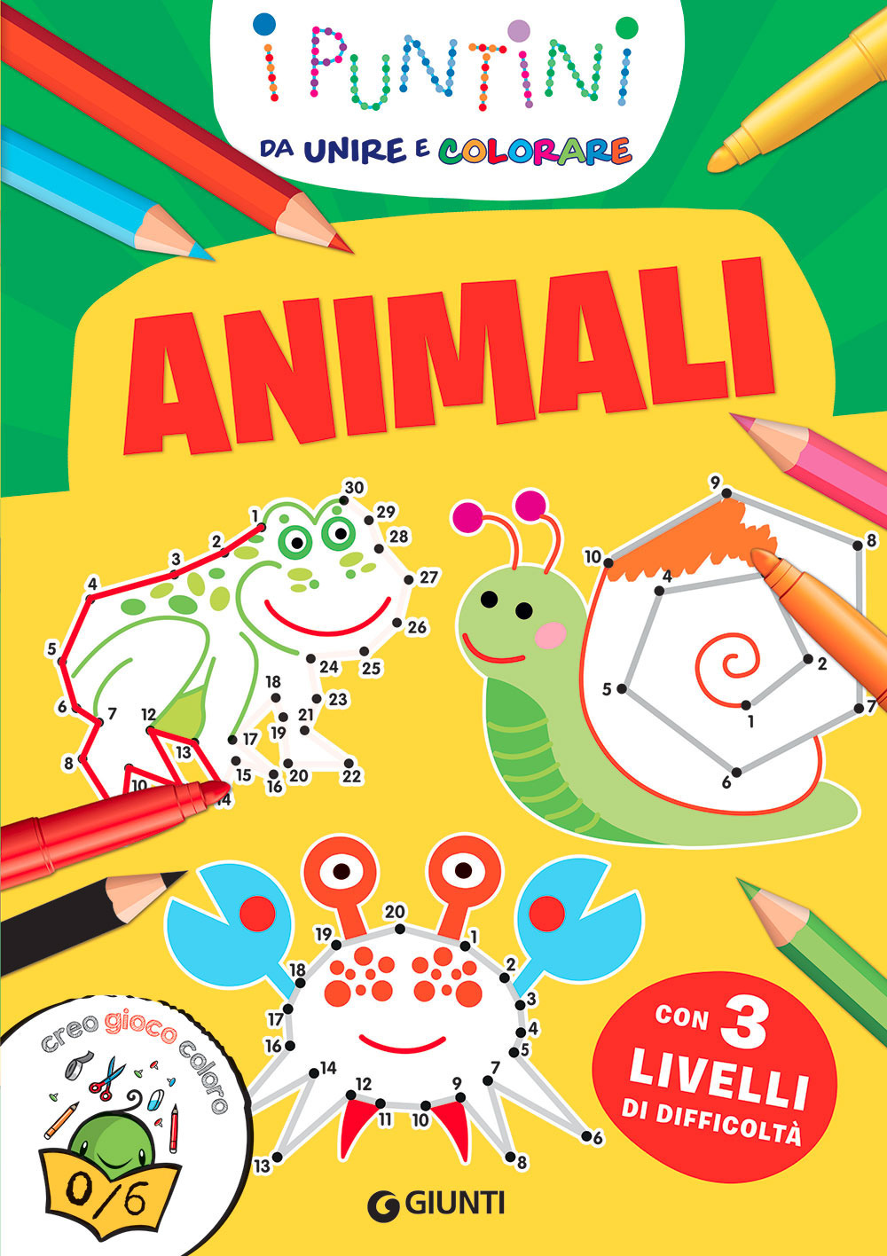 Animali. I puntini da unire e colorare. Con 3 livelli …