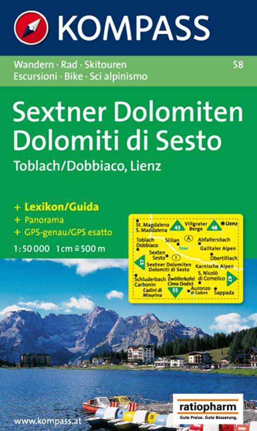 Carta escursionistica n. 58. Dolomiti di Sesto 1:50.000. Adatto a …
