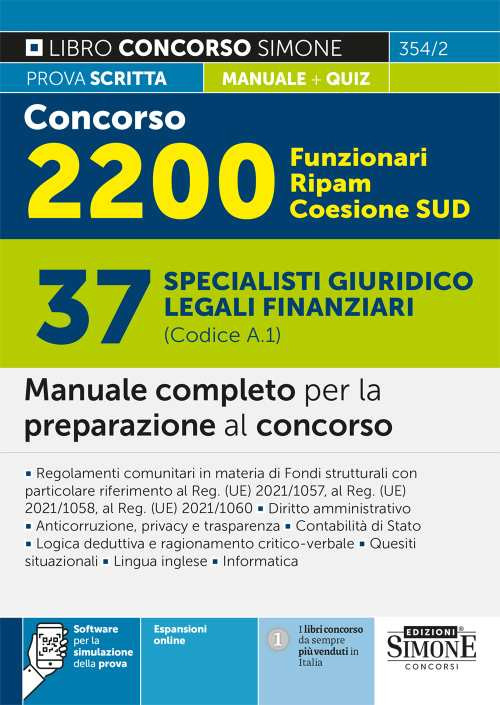 Concorso 2200 Funzionari Ripam Coesione Sud. 37 specialisti giuridico legali …