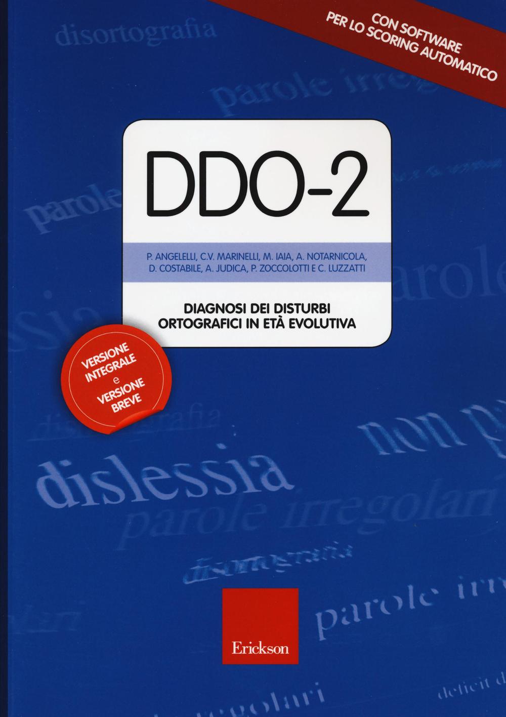 DDO-2. Diagnosi dei disturbi ortografici in età evolutiva. Con aggiornamento …