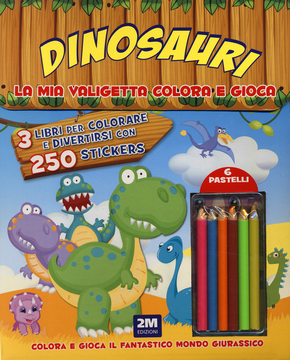 Dinosauri. Ediz. a colori. Con pastelli