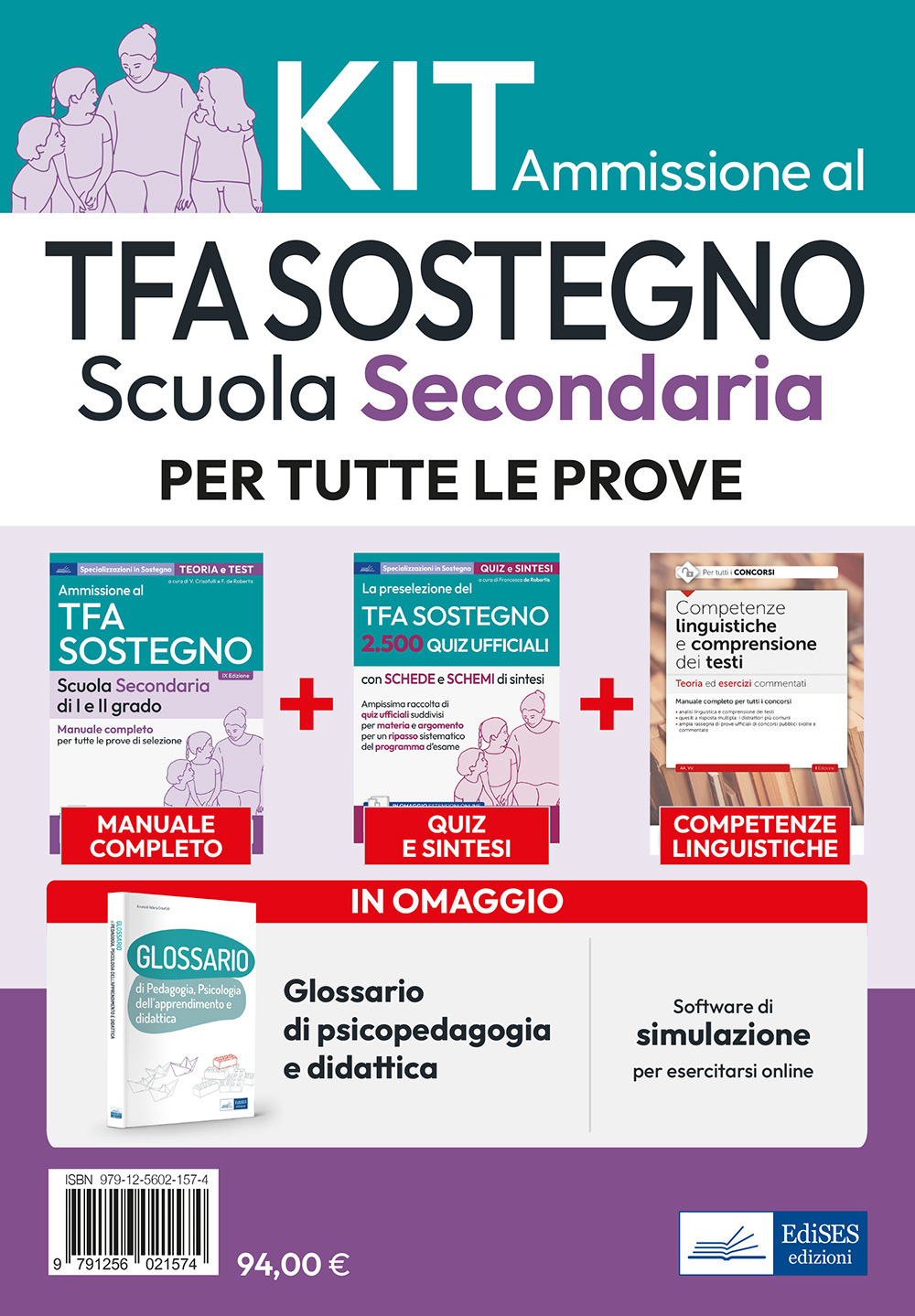 Kit base specializzazione sostegno didattico scuola secondaria. Eserciziari + Manuale …
