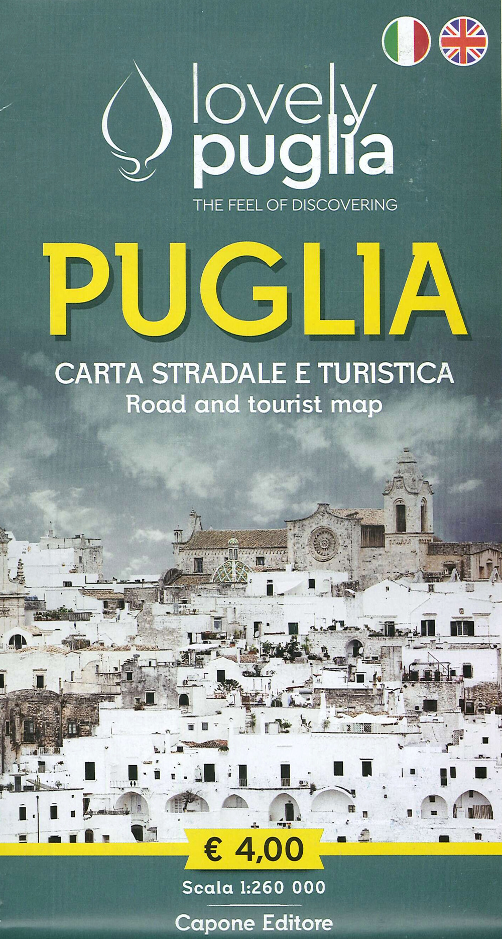 Puglia. Carta stradale e turistica-Road and tourist map. Lovely Puglia. …