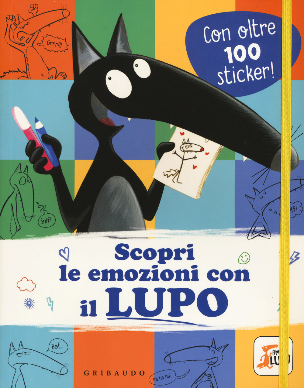 Scopri le emozioni con il lupo. Amico lupo. Con adesivi. …