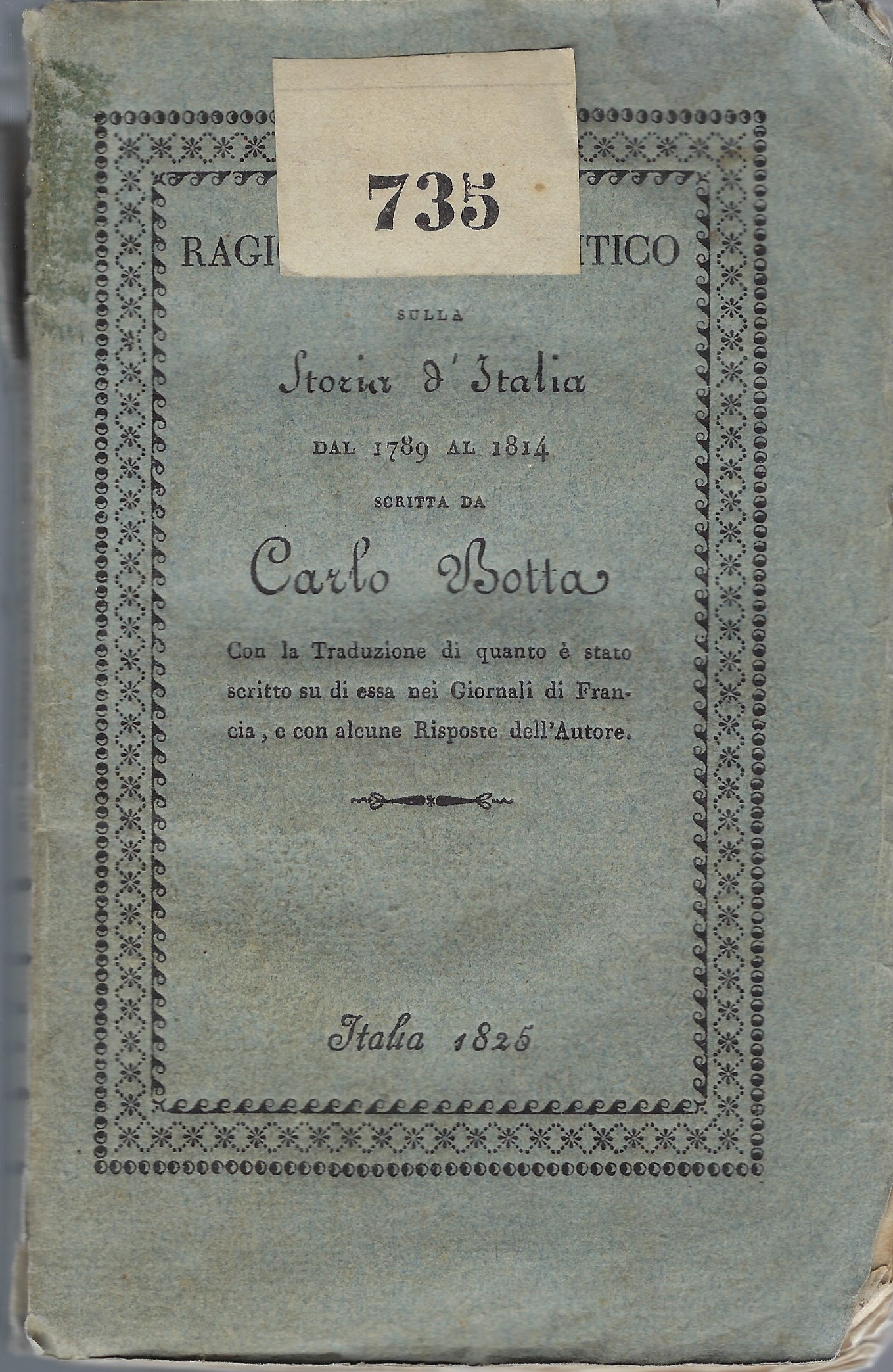 Ragionamento critico sulla Storia d'Italia dal 1789 al 1814 con …