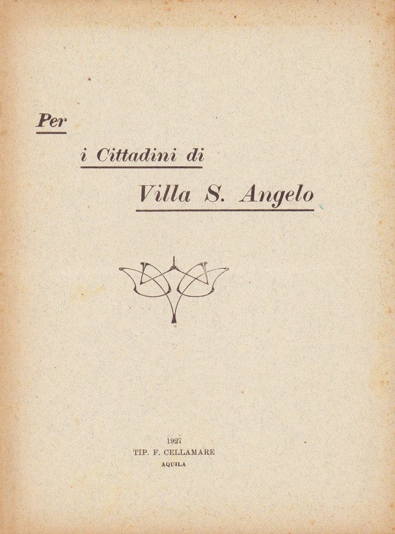 [Abruzzo] Per i Cittadini di Villa S. Angelo