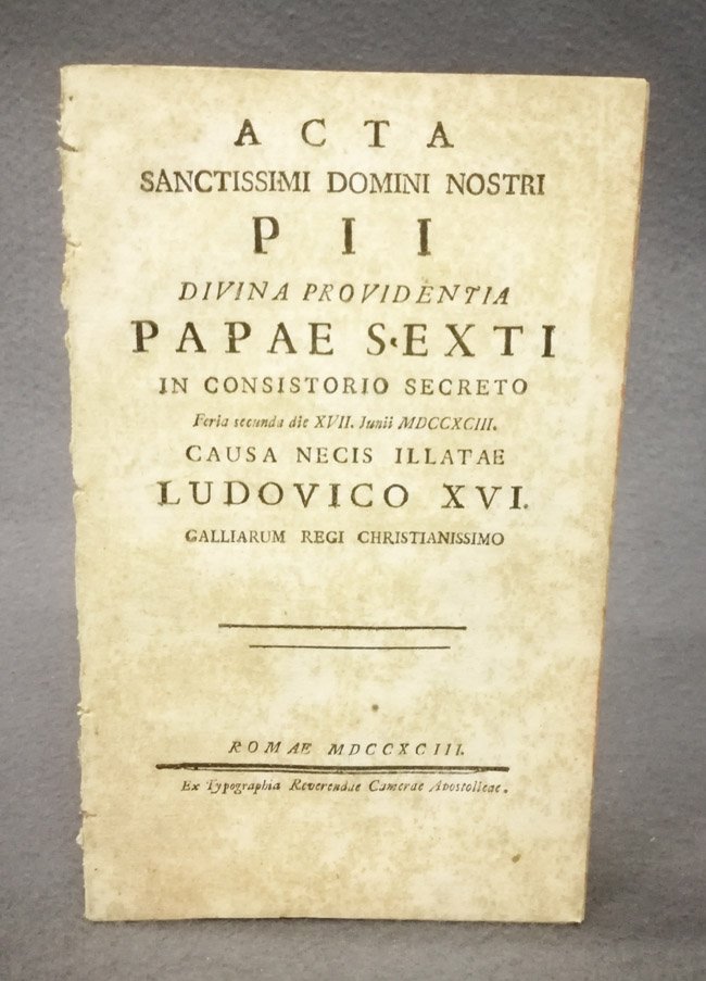 Acta Sanctissimi Domini Nostri Pii Divina Providentia Papae Sexti in …