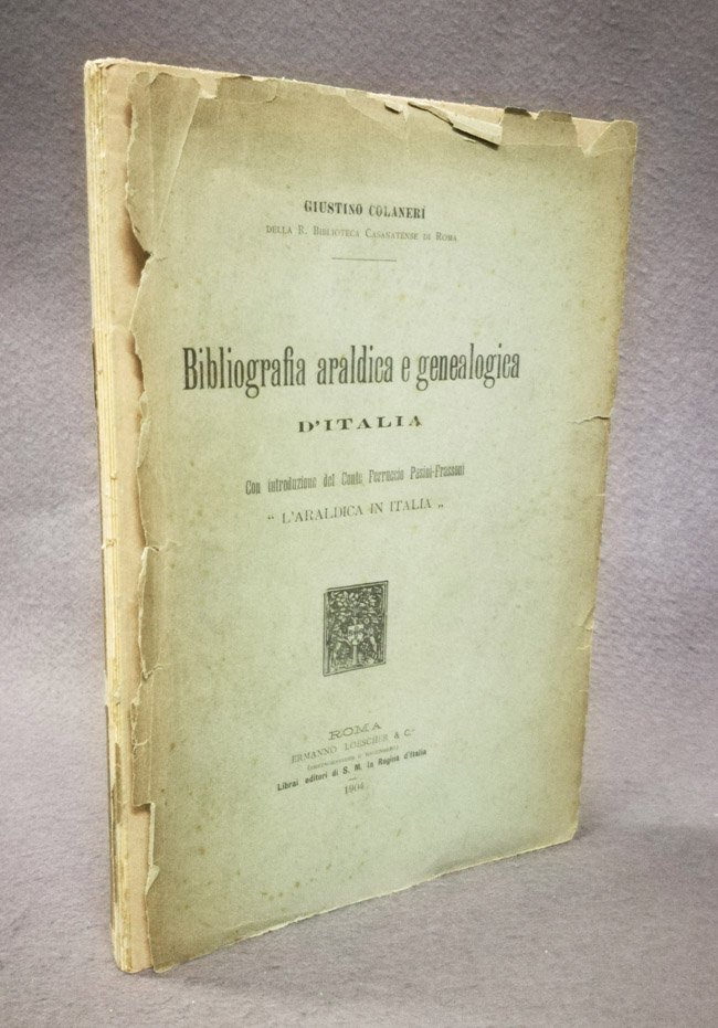 Bibliografia araldica e genealogica d'Italia. Con introduzione del Conte Ferruccio …