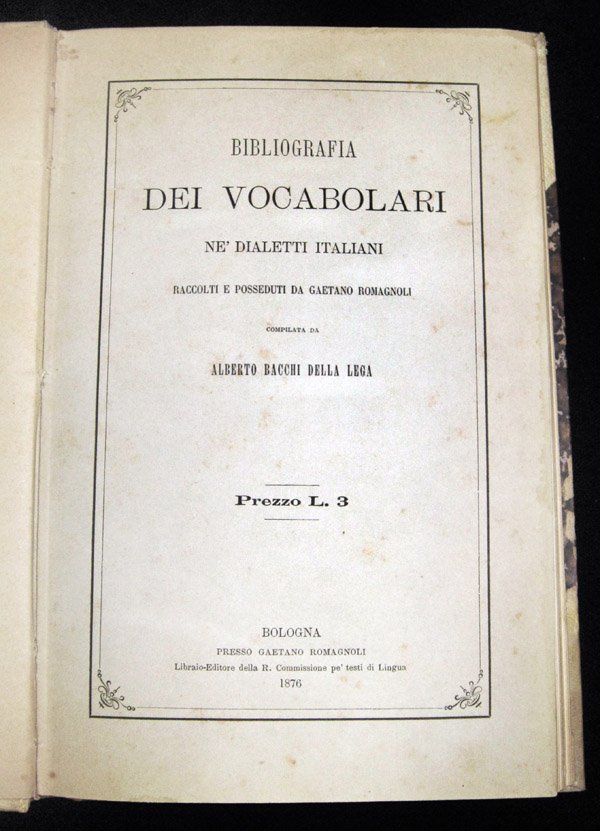 Bibliografia dei vocabolari ne' dialetti italiani raccolti e posseduti da …