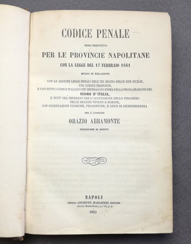 Codice penale reso esecutivo per le provincie napolitane con la …