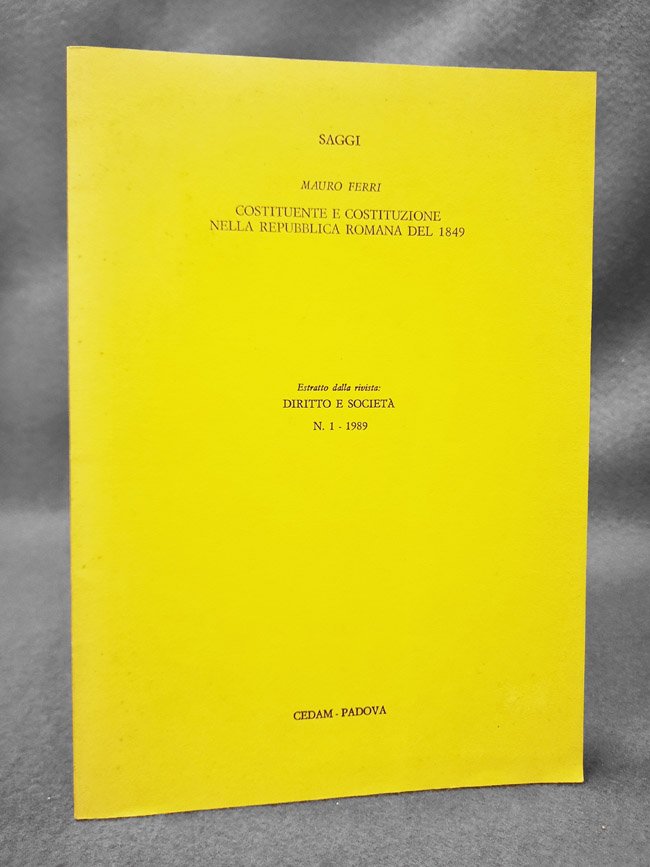 Costituente e costituzione nella Repubblica Romana del 1849