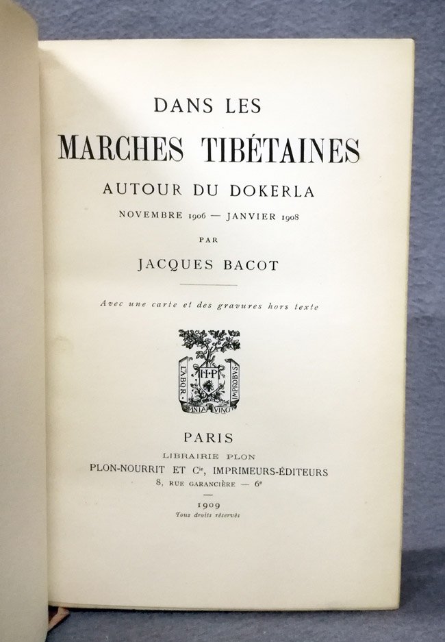 Dans les marches tibetaines. Autour du Dokerla Novembre 1906 – …