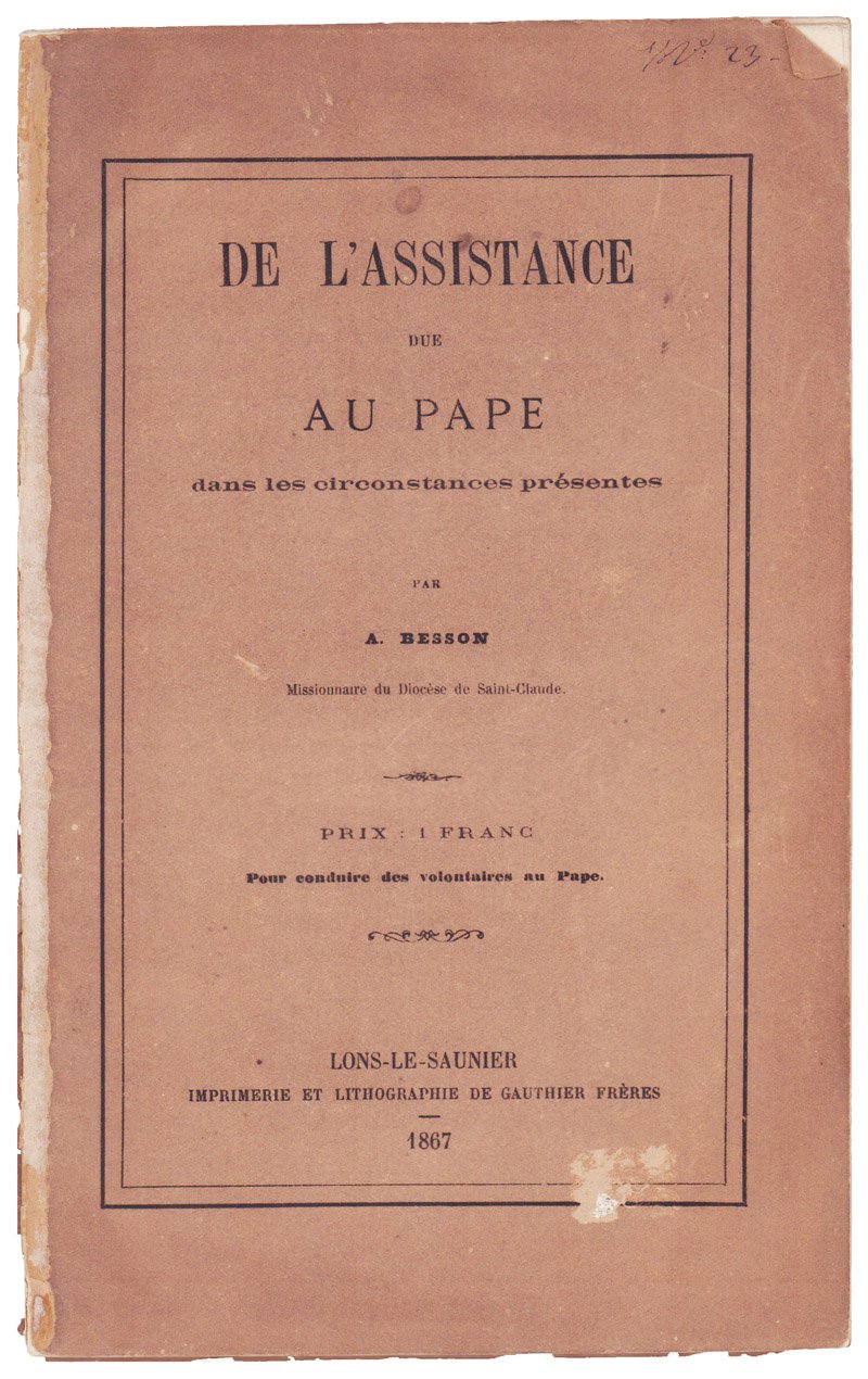 De l'assistance due au Pape dans les circonstances presentes [1867]