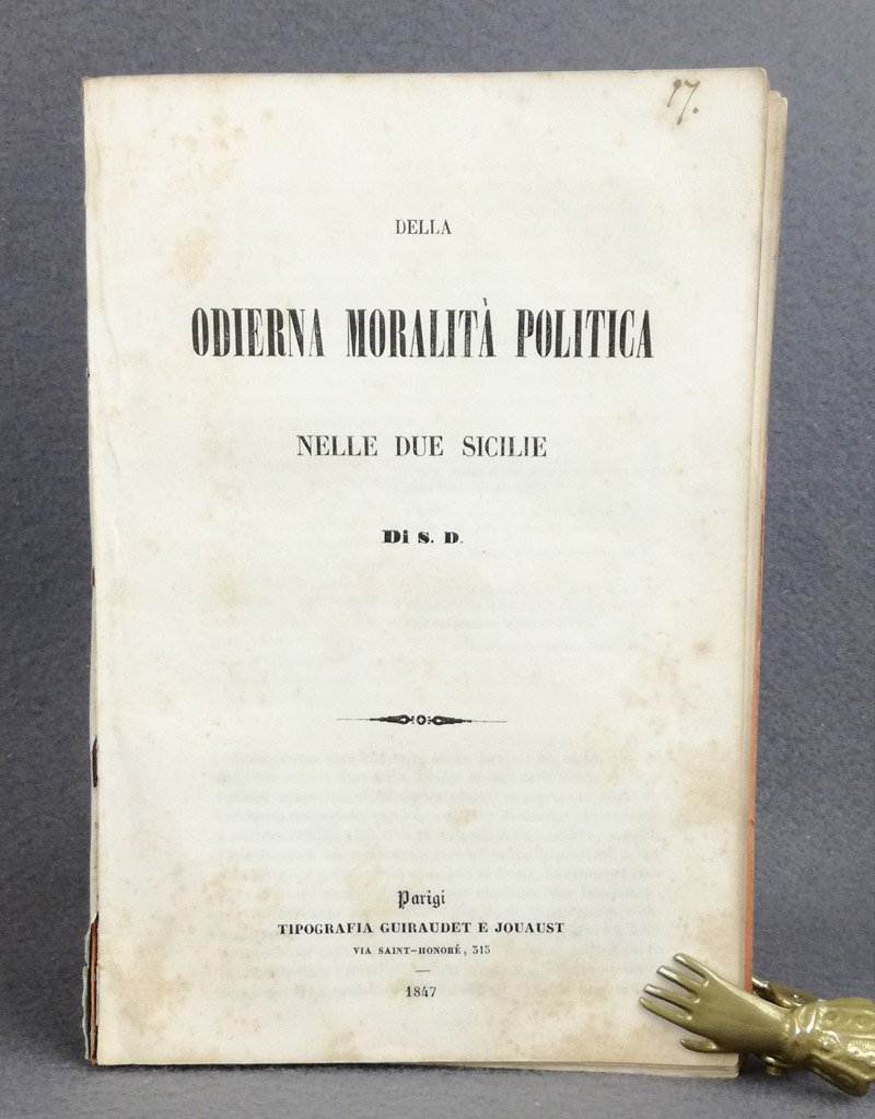 Della odierna moralita' politica nelle Due Sicilie