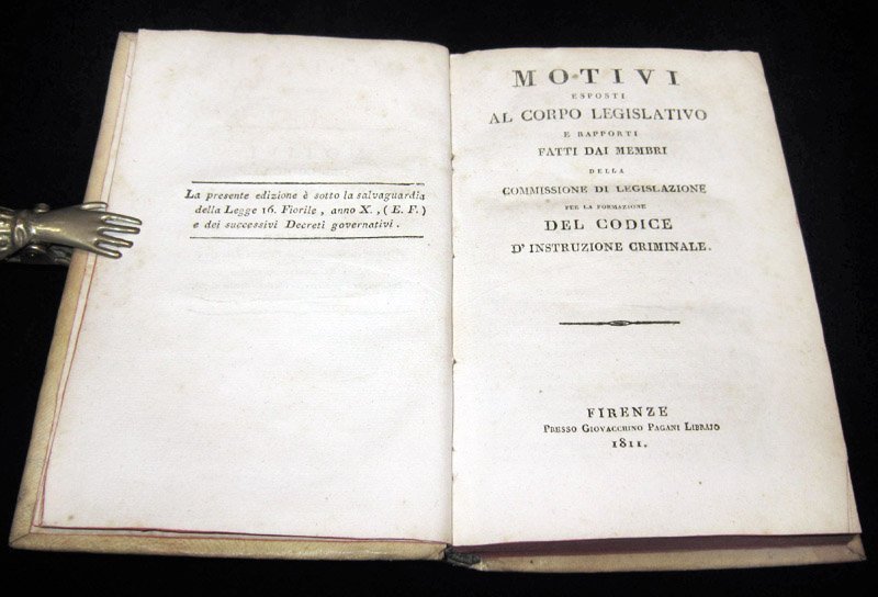 [Granducato di Toscana] Motivi esposti al corpo legislativo e rapporti …