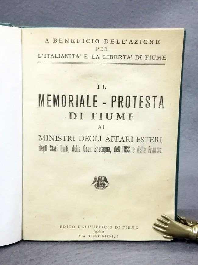Il Memoriale-protesta di Fiume ai ministri degli Affari esteri degli …