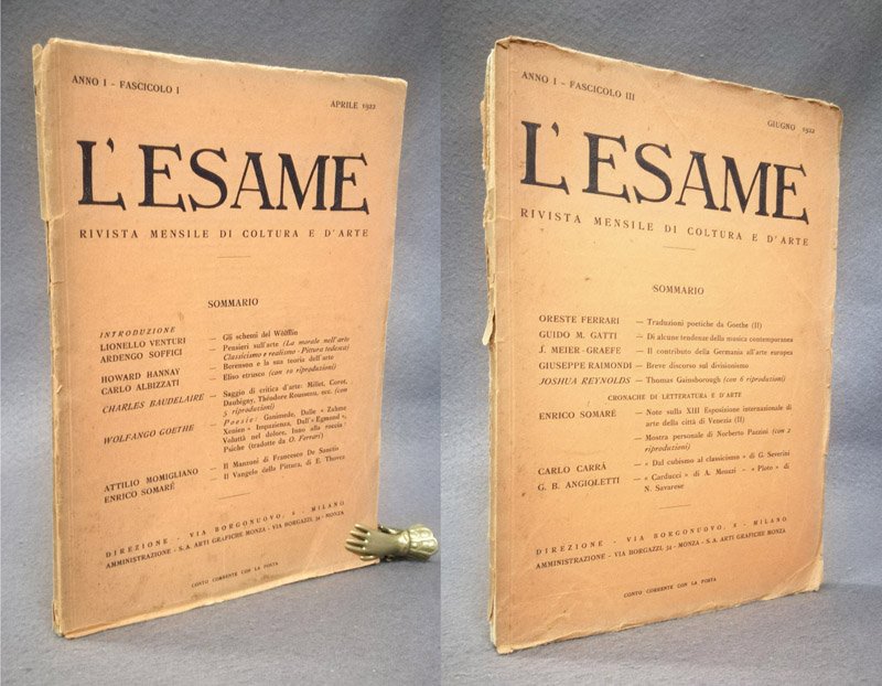 L'Esame. Rivista mensile di coltura e d'arte. Anno I, fascicoli …