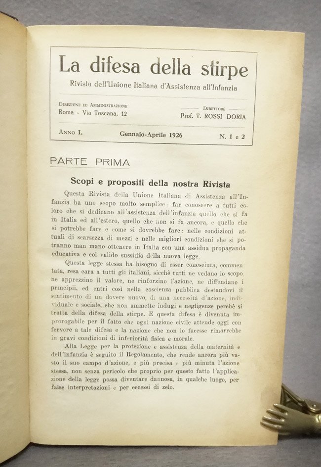 La difesa della stirpe. Rivista dell'Unione Italiana d'Assistenza all'Infanzia. Anno …