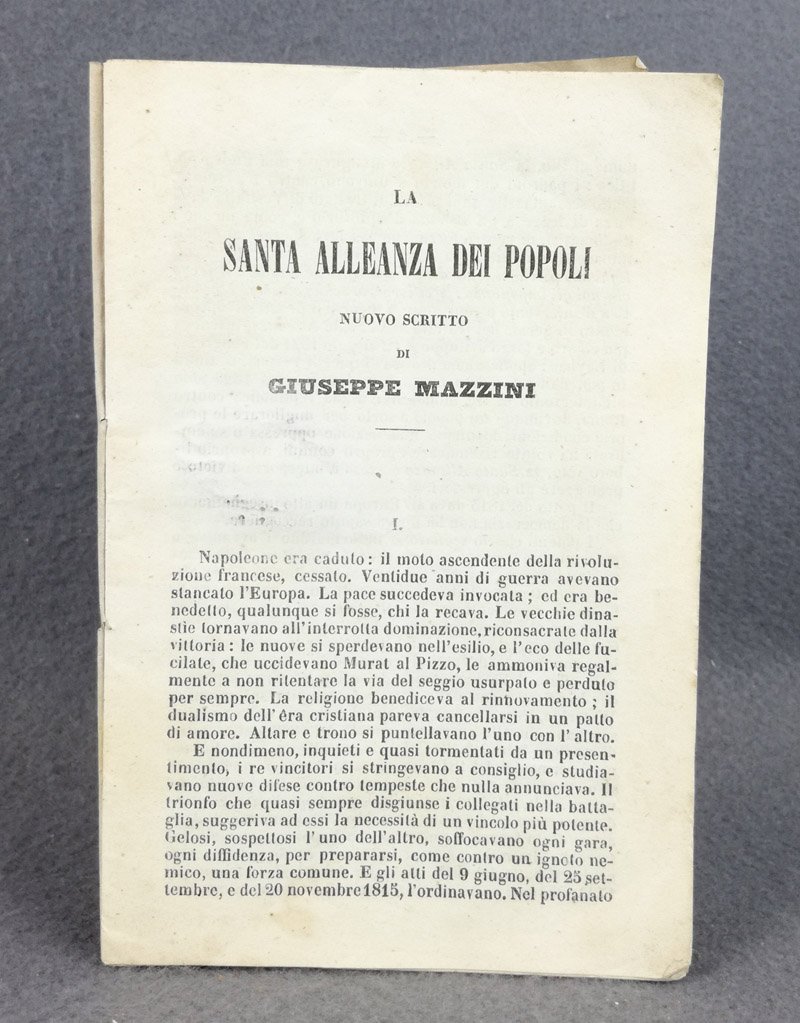 La santa alleanza dei popoli. Nuovo scritto di Giuseppe Mazzini