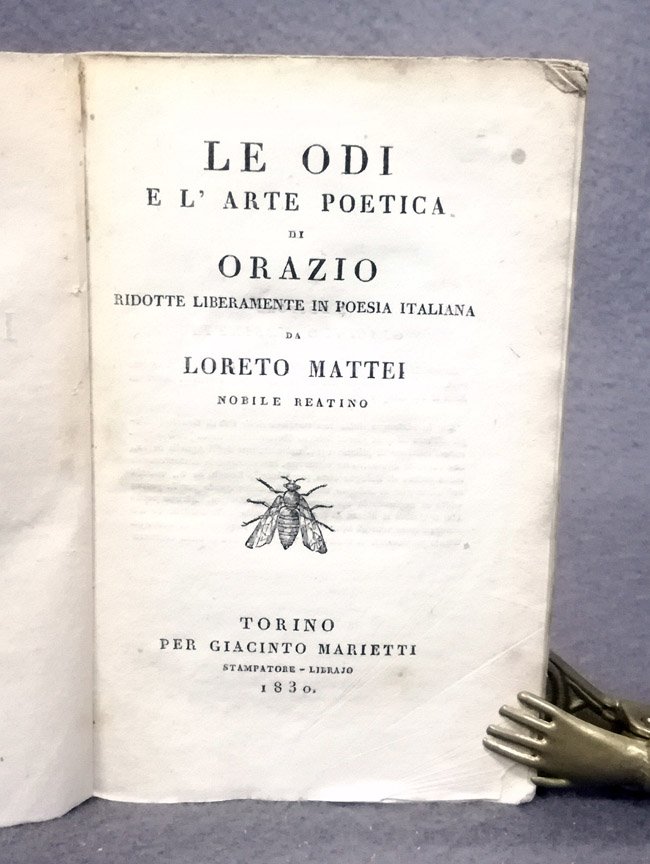 Le odi e l'arte poetica di Orazio ridotte liberamente in …