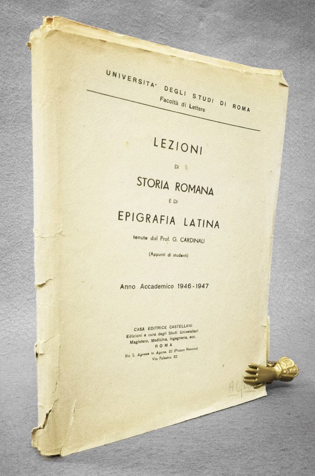 Lezioni di storia romana e di epigrafia latina