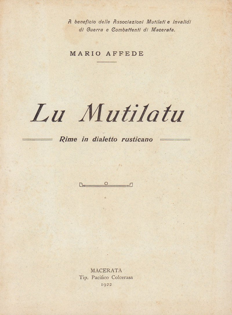 Lu Mutilatu: Rime in dialetto rusticano