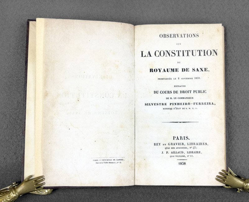 Observations sur la Constitution du Royaume de Saxe promulguee le …