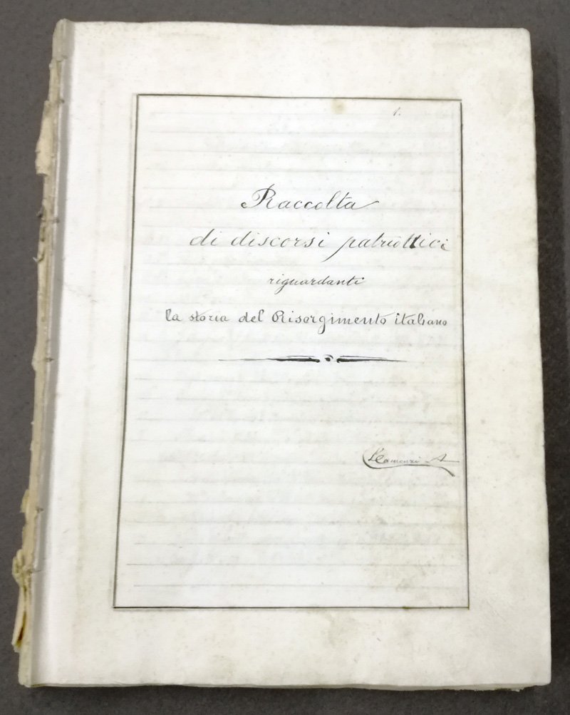 Raccolta di discorsi patriottici riguardanti la storia del Risorgimento italiano