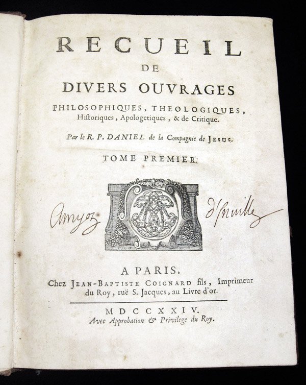 Recueil de divers ouvrages philosophiques, theologiques, historiques, apologetiques & de …