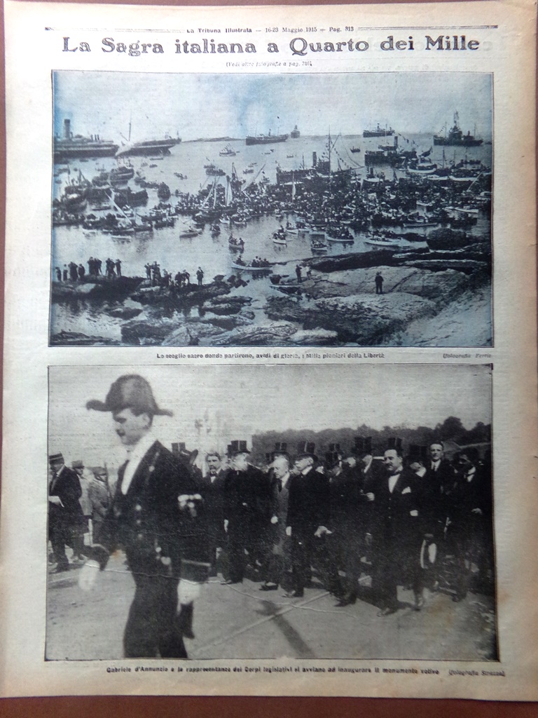 Articolo del 1915 WW1 La Sagra Italiana a Quarto dei …